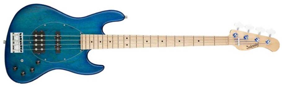 Sadowsky Vintage M/j Bass 21f Ash 4c Metroline All Active Mn - Bora Blue Burst Trans. Satin - Solid body elektrische bas - Main picture
