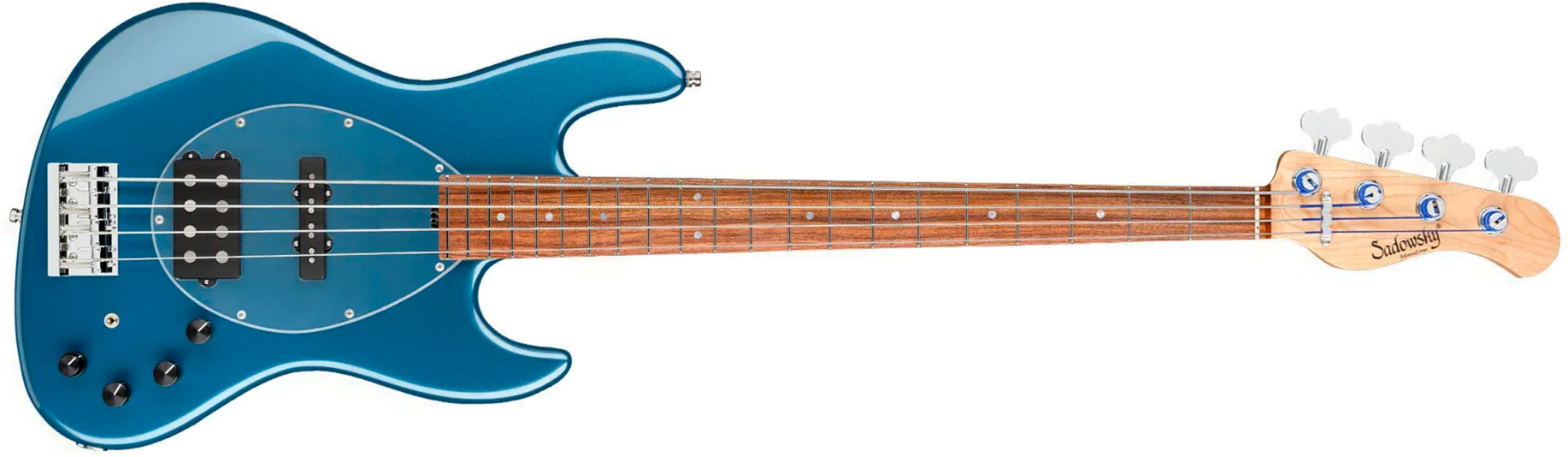 Sadowsky Vintage Mj Bass 21f Alder 4c Metroline All Active Mor - Dark Lake Placid Blue Metallic - Solid body elektrische bas - Main picture