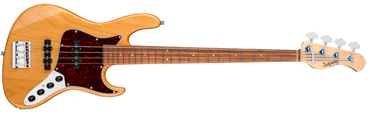 Sadowsky Will Lee 22-fret Alder 4c Metroline Signature All Active Mn - Natural Transparent Gloss - Solid body elektrische bas - Main picture