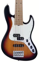 Solid body elektrische bas Sadowsky MetroExpress 21-Fret Hybrid P/J Bass V2 5-String (MN) - Tobacco Sunburst Transparent