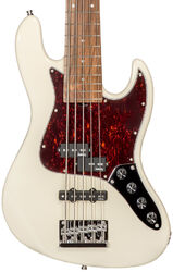 Solid body elektrische bas Sadowsky MetroExpress 21-Fret Hybrid P/J Bass V2 5-String (PF) - Olympic white