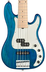 Solid body elektrische bas Sadowsky MetroLine 21-Fret Hybrid P/J Bass Ash (5-String, Germany, MN) - Ocean Blue Transparent Satin