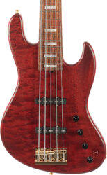 Solid body elektrische bas Sadowsky Metroline 21-Fret Standard J/J Bass 5-String Ltd (Germany, MN) - Majestic red transparent satin