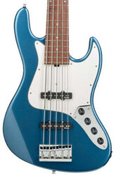 MetroLine 21-Fret Vintage J/J Bass Alder (5-String, Germany, Morado) - Dark Lake Placid Blue Metallic