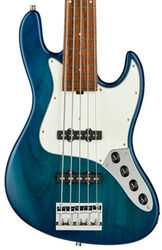 Solid body elektrische bas Sadowsky MetroLine 21-Fret Vintage J/J Bass Alder (5-String, Germany, Morado) - Bora Blue Burst Transparent Satin