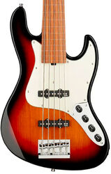 Solid body elektrische bas Sadowsky MetroExpress 21-Fret Vintage J/J Bass Fretless (5-String, MOR) - Tobacco sunburst transparent