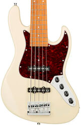 Solid body elektrische bas Sadowsky MetroExpress 21-Fret Vintage J/J Bass (5-String, MN) - Olympic white