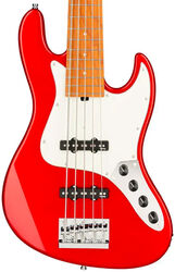 Solid body elektrische bas Sadowsky MetroExpress 21-Fret Vintage J/J Bass (5-String, MN) - Candy apple red metallic