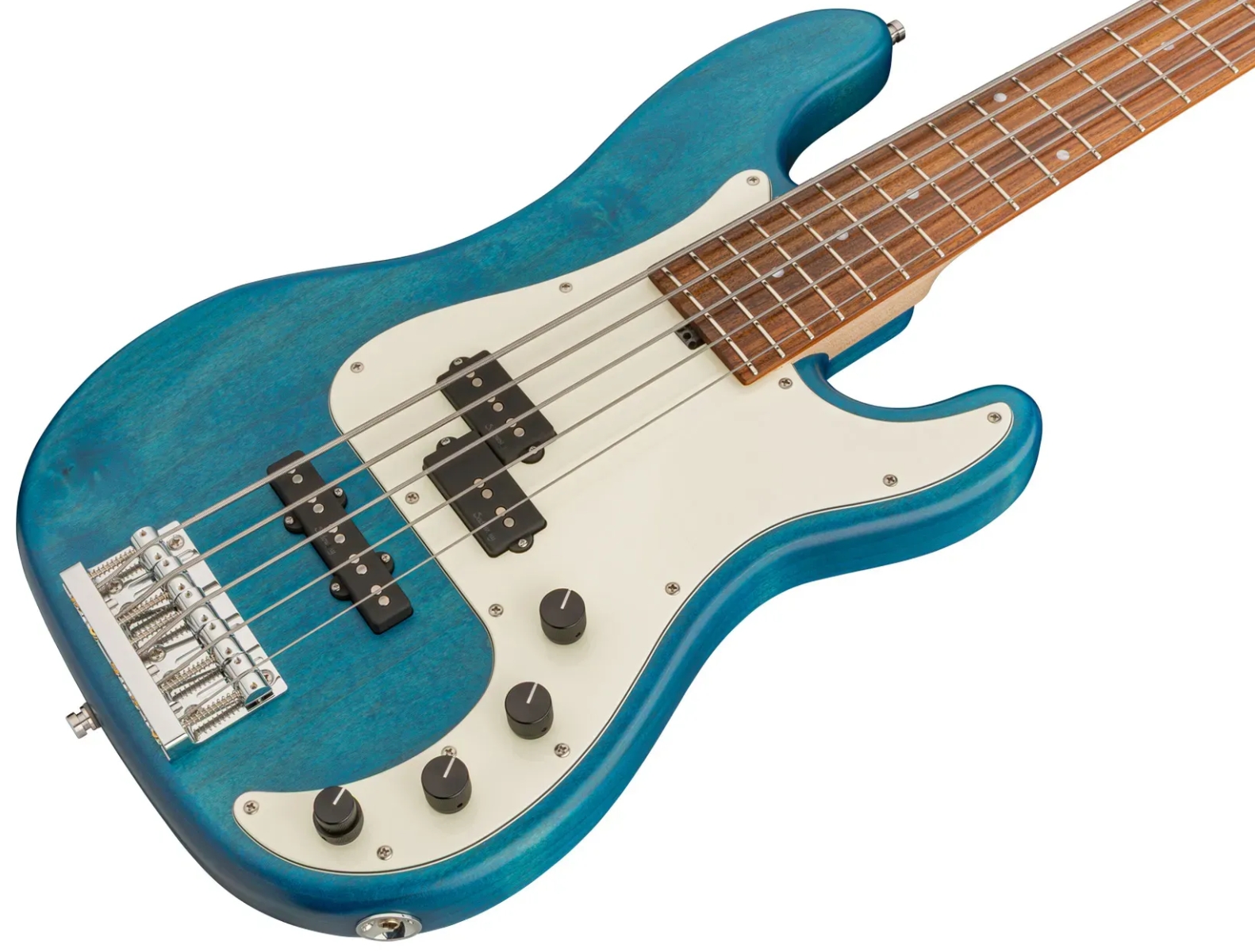Sadowsky Hybrid Pj Bass 21 Fret Alder 5c Metroline All Active Mor - Ocean Blue Transparent Satin - Solid body elektrische bas - Variation 2