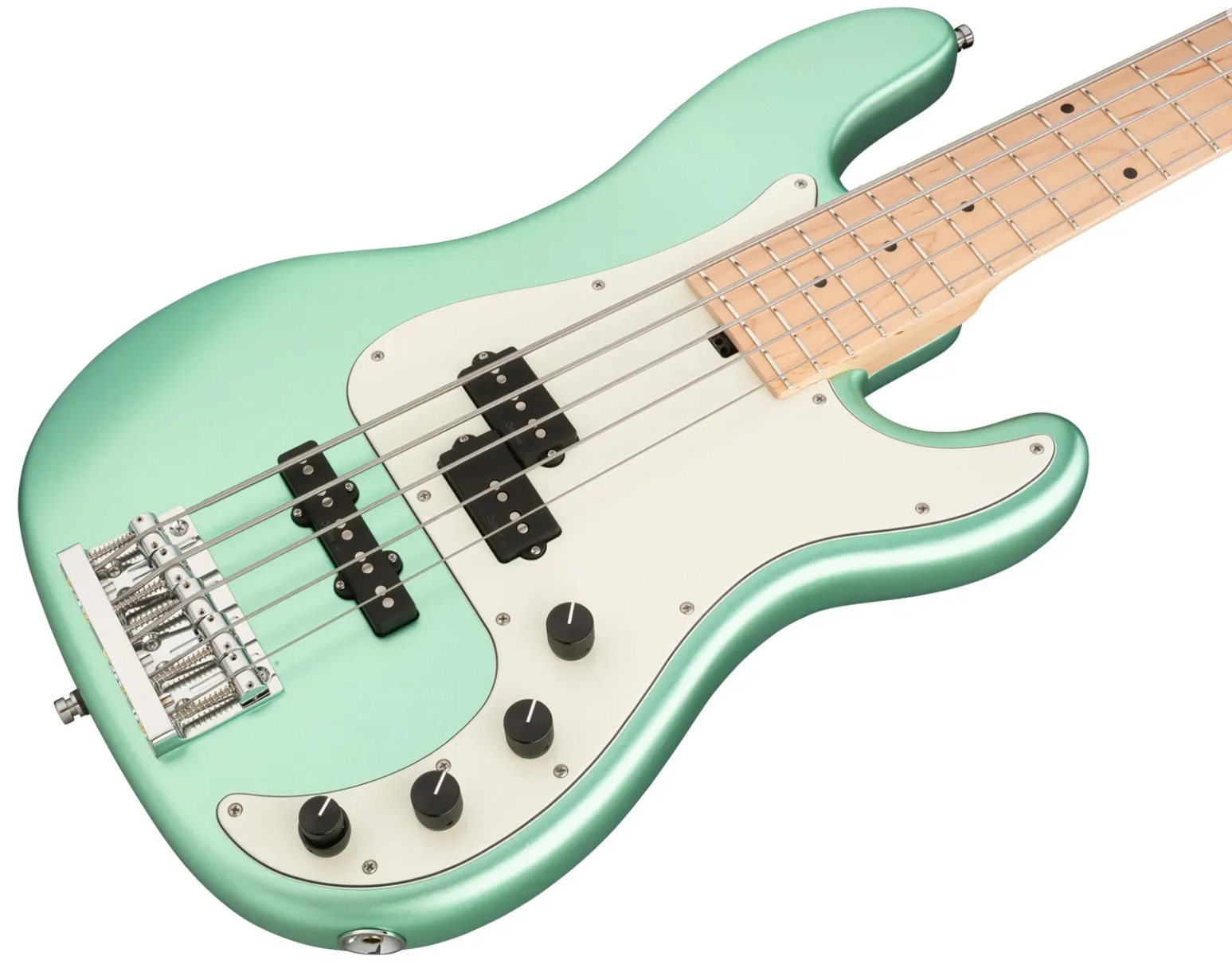 Sadowsky Hybrid Pj Bass 21 Fret Ash 5c Metroline All Active Mn - Sage Green Metallic Satin - Solid body elektrische bas - Variation 2