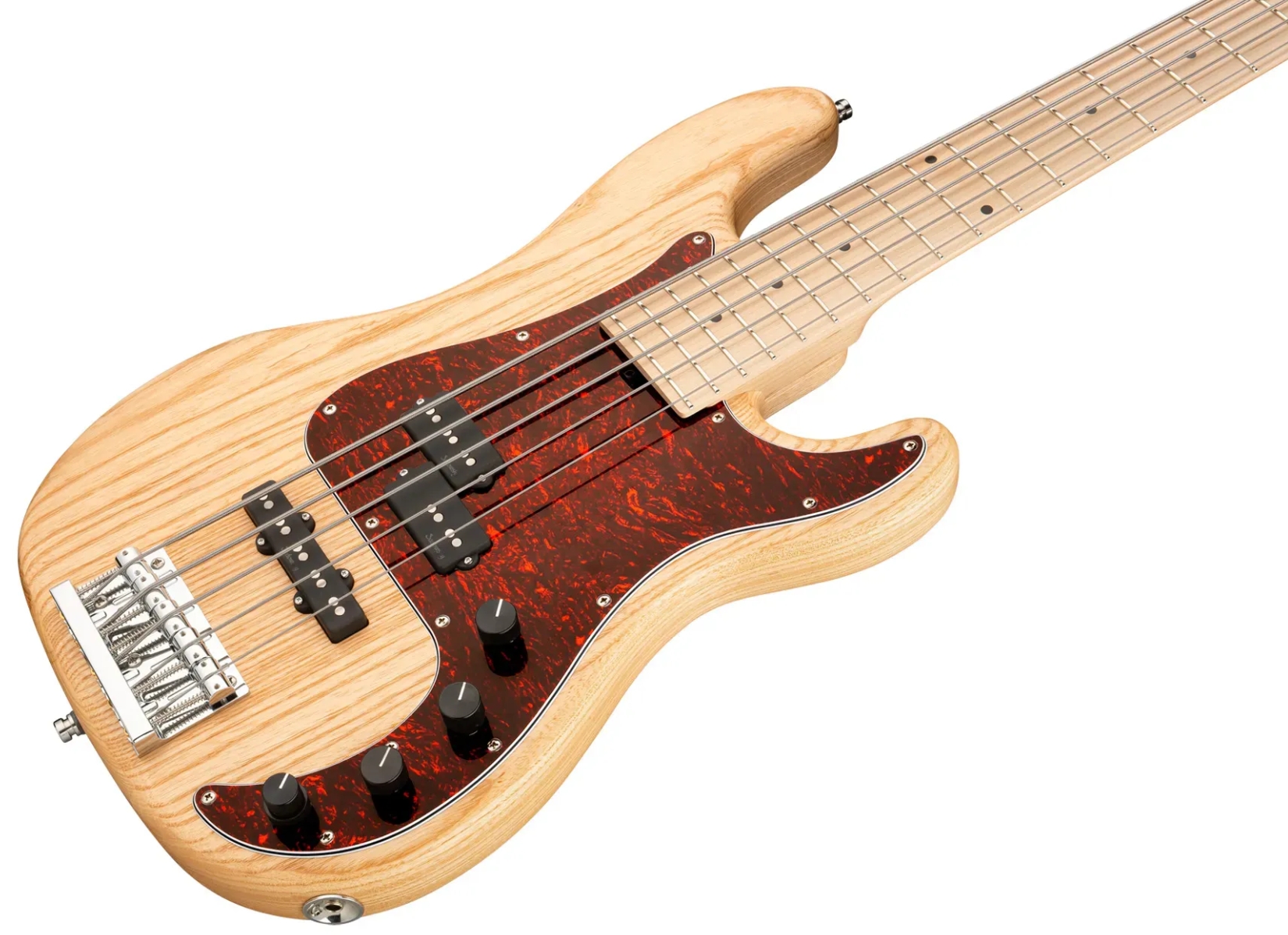 Sadowsky Hybrid Pj Bass 21 Fret Ash 5c Metroline All Active Mn - Natural Transparent Satin - Solid body elektrische bas - Variation 2