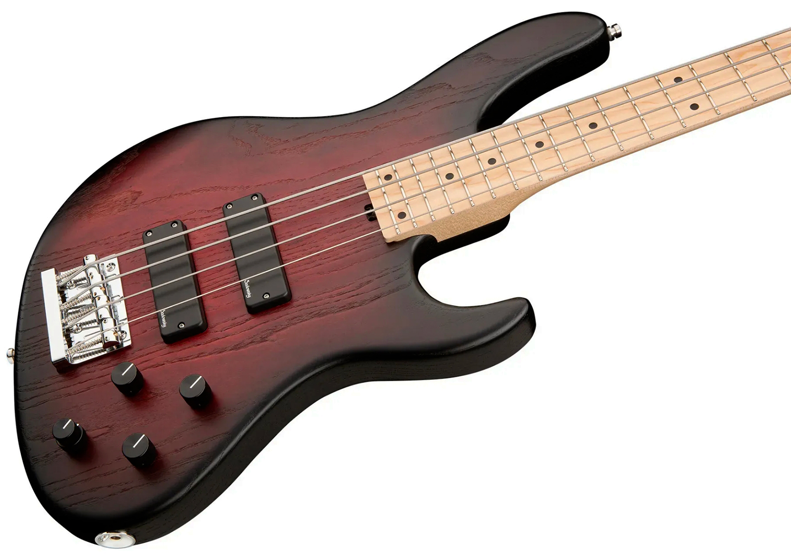Sadowsky Modern Bass 24 Fret Ash 4c Metroline All Active Mn - Burgundy Blackburst Transparent Satin - Solid body elektrische bas - Variation 2