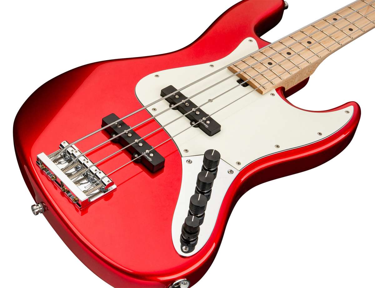 Sadowsky Vintage J/j Bass 21 Fret Ash 4c Metroline All Active Mn - Candy Apple Red - Solid body elektrische bas - Variation 2