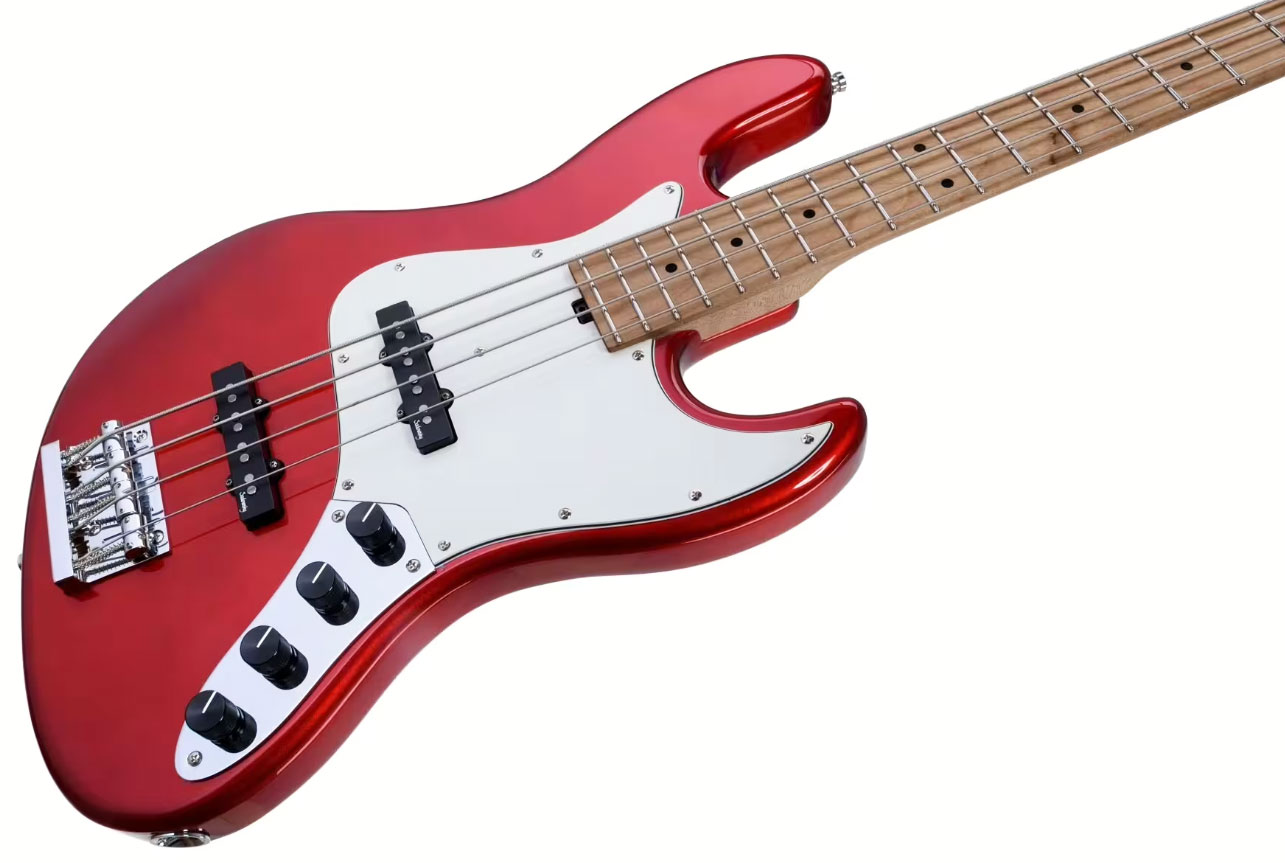 Sadowsky Vintage Jj Bass 21 Fret 4c Metroexpress V2 Mn - Candy Apple Red Metallic - Solid body elektrische bas - Variation 2