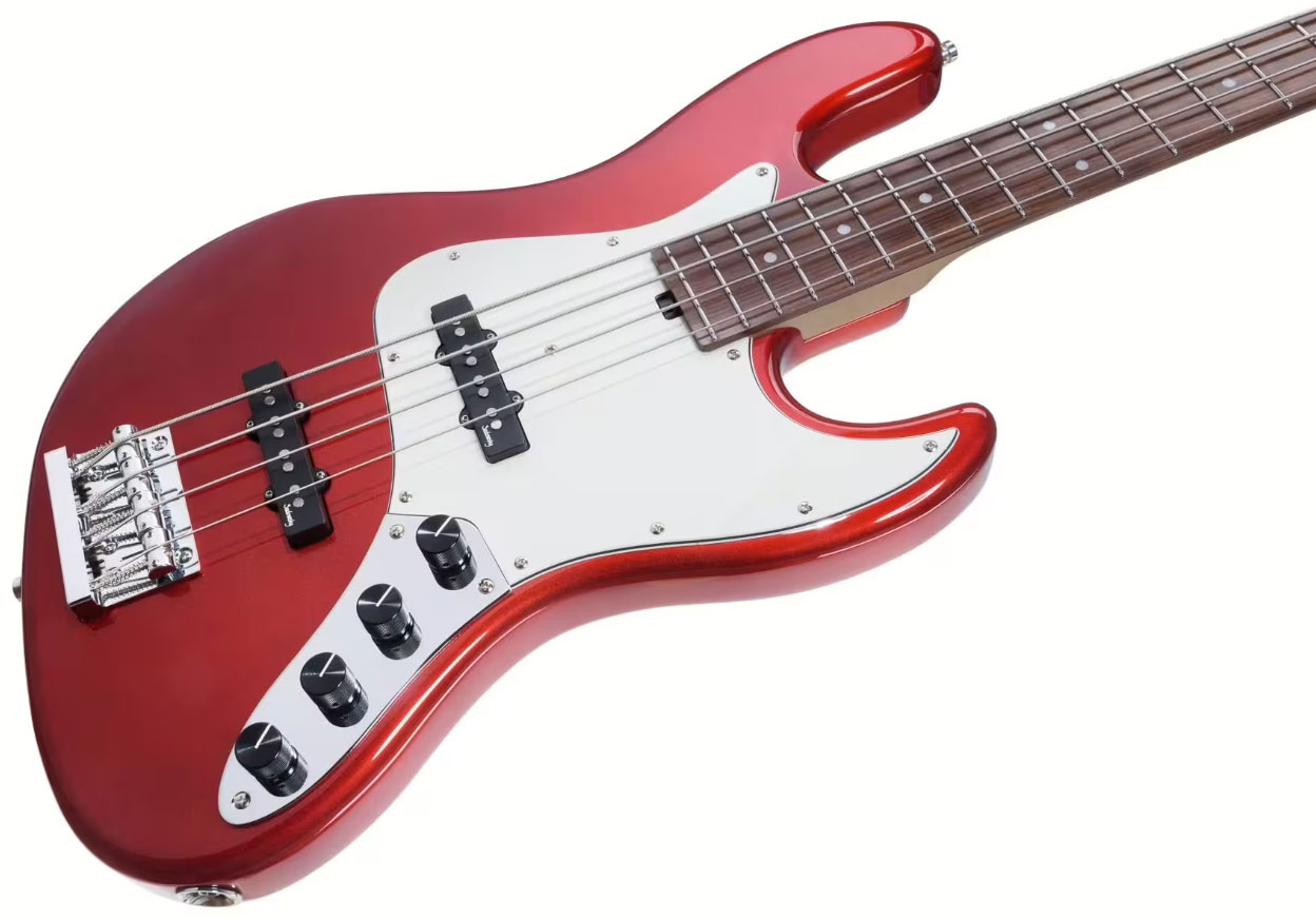 Sadowsky Vintage Jj Bass 21 Fret 4c Metroexpress V2 Pf - Candy Apple Red Metallic - Solid body elektrische bas - Variation 2