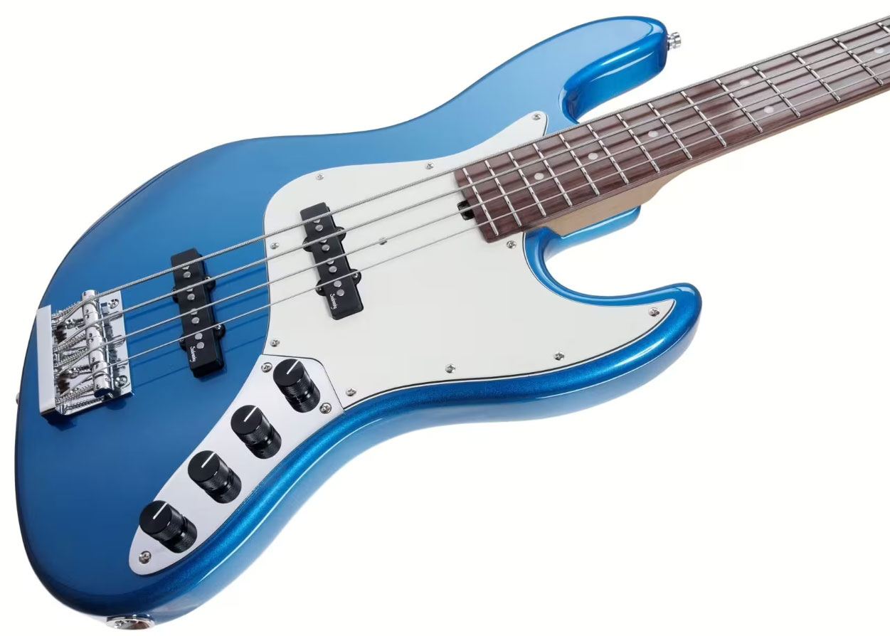 Sadowsky Vintage Jj Bass 21 Fret 4c Metroexpress V2 Pf - Ocean Blue Metallic - Solid body elektrische bas - Variation 2