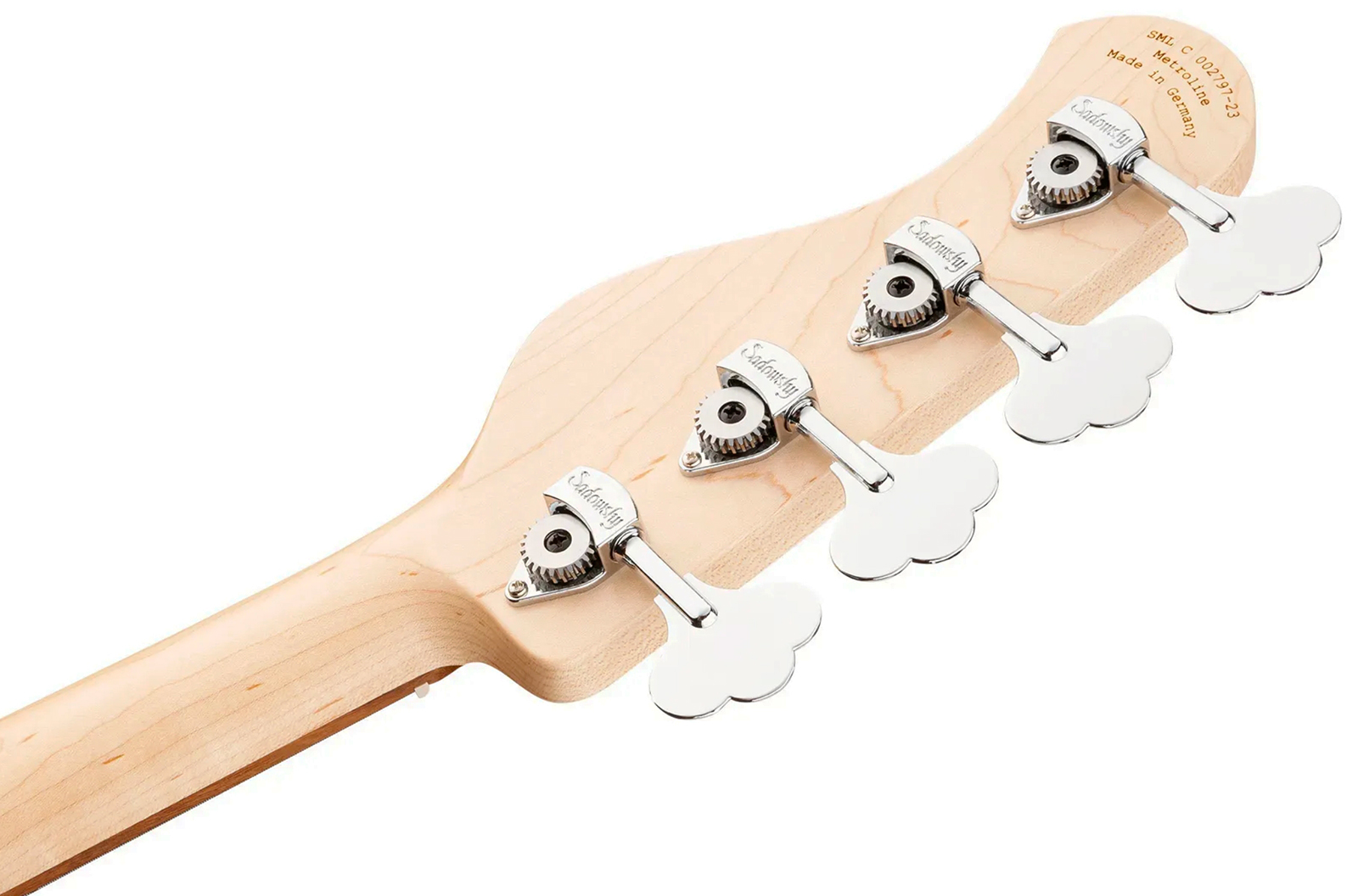 Sadowsky Vintage Jj Bass 21 Fret Alder 4c Metroline All Active Mor - Natural Transparent Satin - Solid body elektrische bas - Variation 5