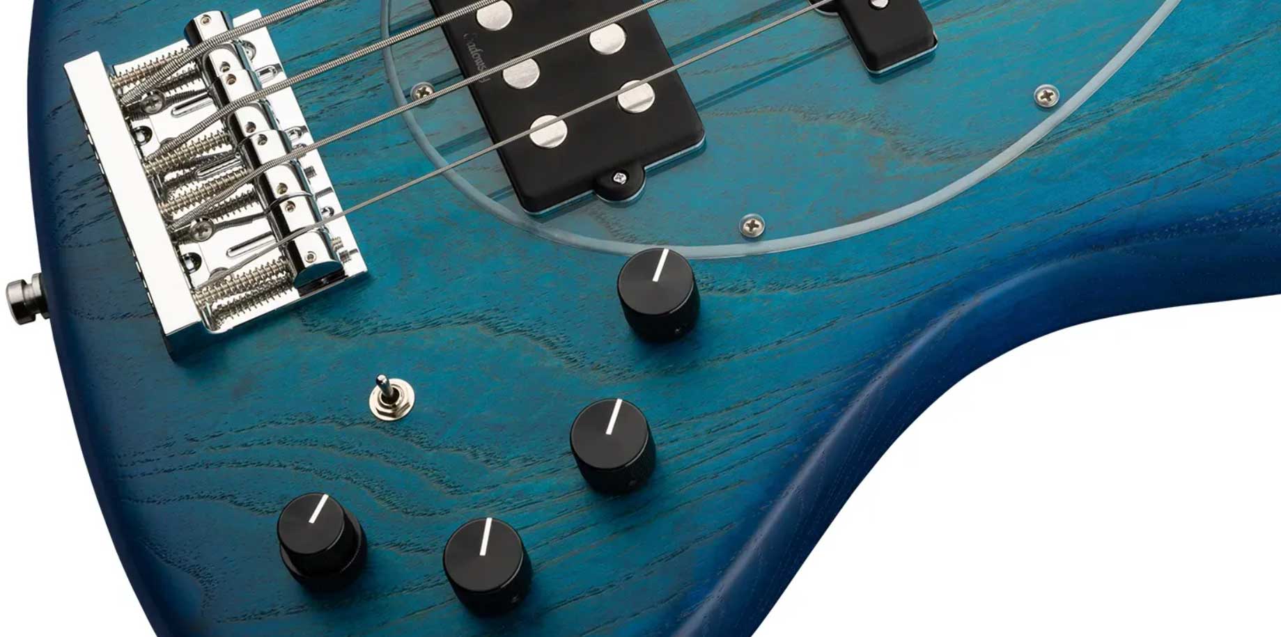 Sadowsky Vintage M/j Bass 21f Ash 4c Metroline All Active Mn - Bora Blue Burst Trans. Satin - Solid body elektrische bas - Variation 3