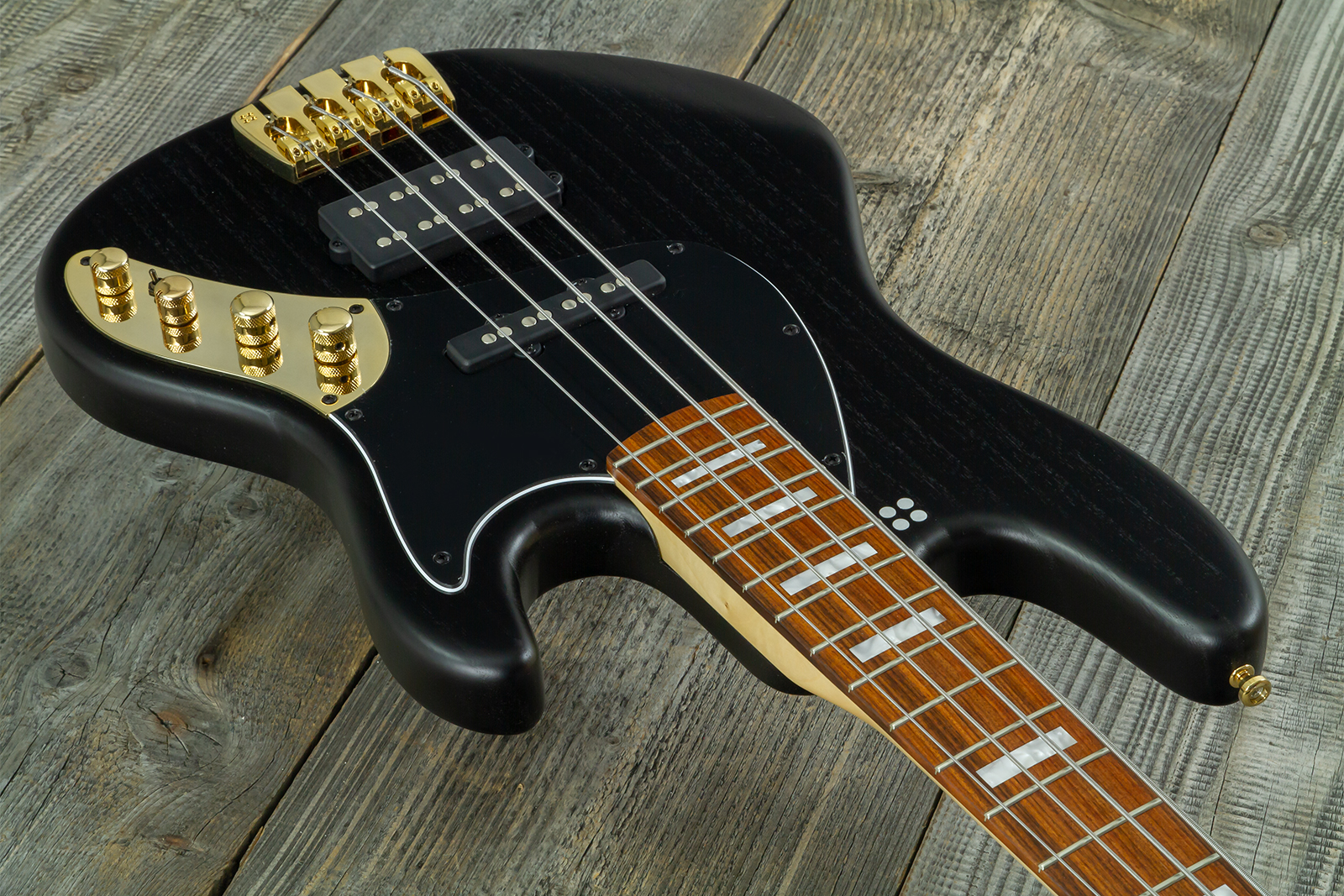 Sandberg California Tm4 Sl Superlight Gh 4c All Active Pf - Highgloss Black W. Matched Headstock - Solid body elektrische bas - Variation 3