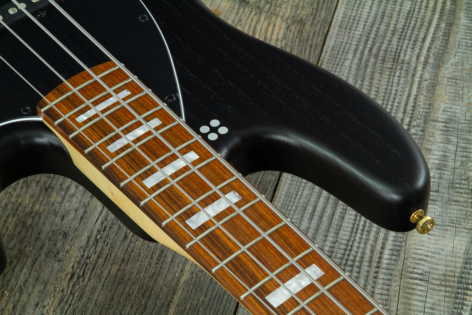 Sandberg California Tm4 Sl Superlight Gh 4c All Active Pf - Highgloss Black W. Matched Headstock - Solid body elektrische bas - Variation 5