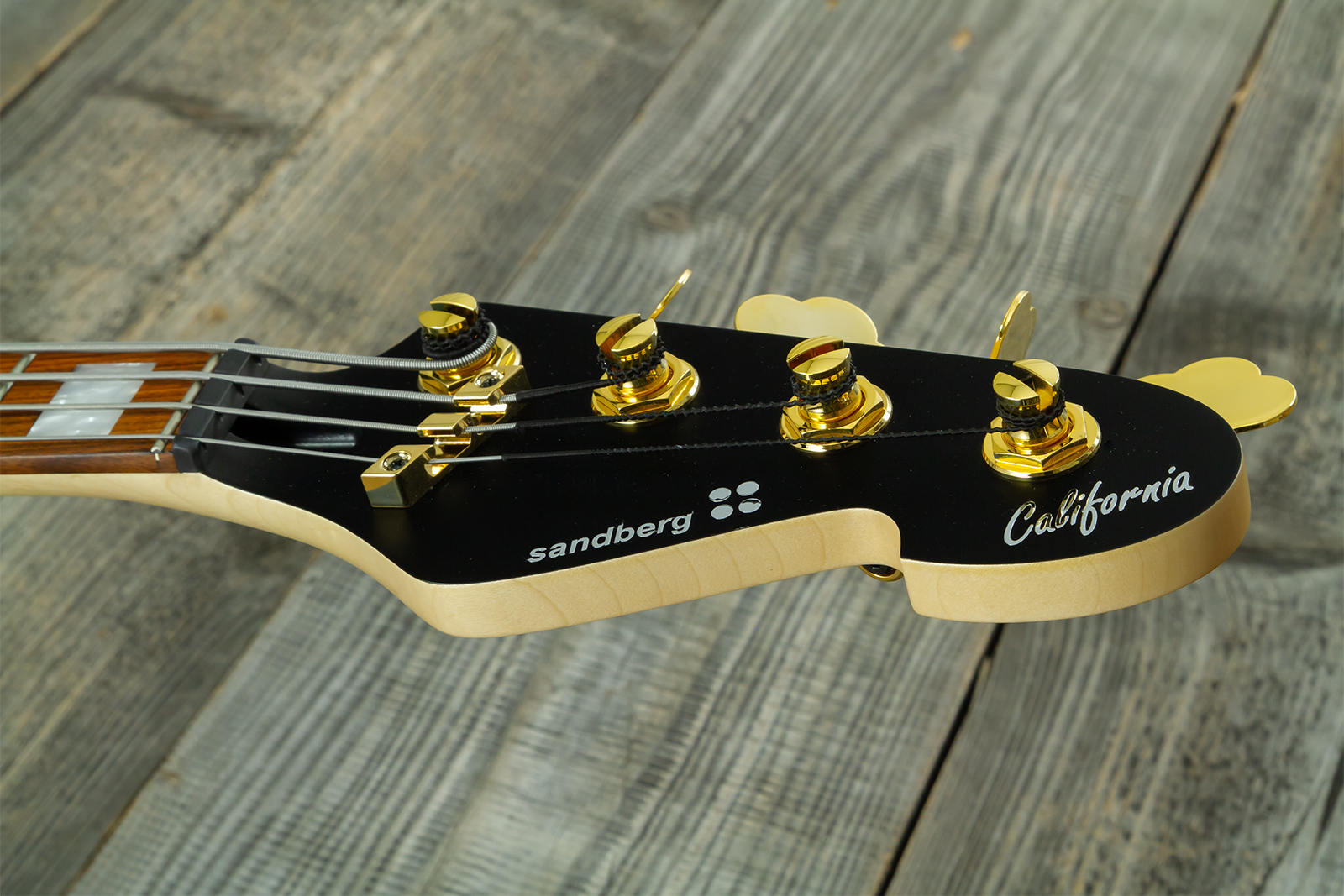 Sandberg California Tm4 Sl Superlight Gh 4c All Active Pf - Highgloss Black W. Matched Headstock - Solid body elektrische bas - Variation 7