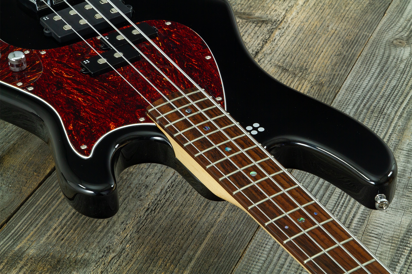 Sandberg California Vm4 Abalone Dots All 4c Active Rw - Highgloss Black - Solid body elektrische bas - Variation 7