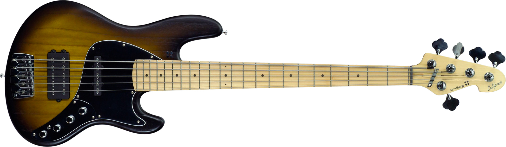 Sandberg California Tm Sl Superlight 5c All Active Mn #50318 - Matt Tobacco Sunburst - Solid body elektrische bas - Main picture