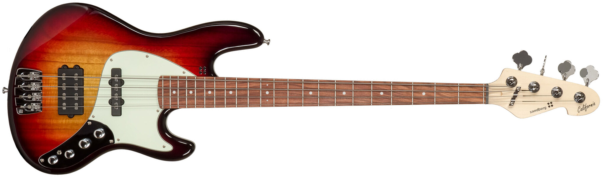 Sandberg California Tm4 Sl Superlight Ltd Active Pf - Ultra Soft Aged 3-tone Sunburst Gloss - Solid body elektrische bas - Main picture