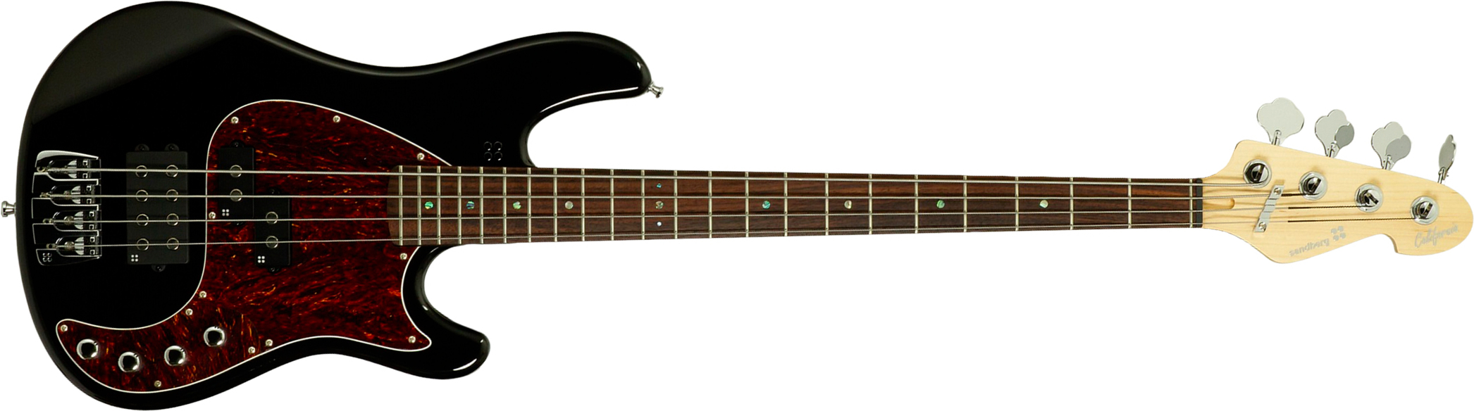 Sandberg California Vm4 Abalone Dots All 4c Active Rw - Highgloss Black - Solid body elektrische bas - Main picture