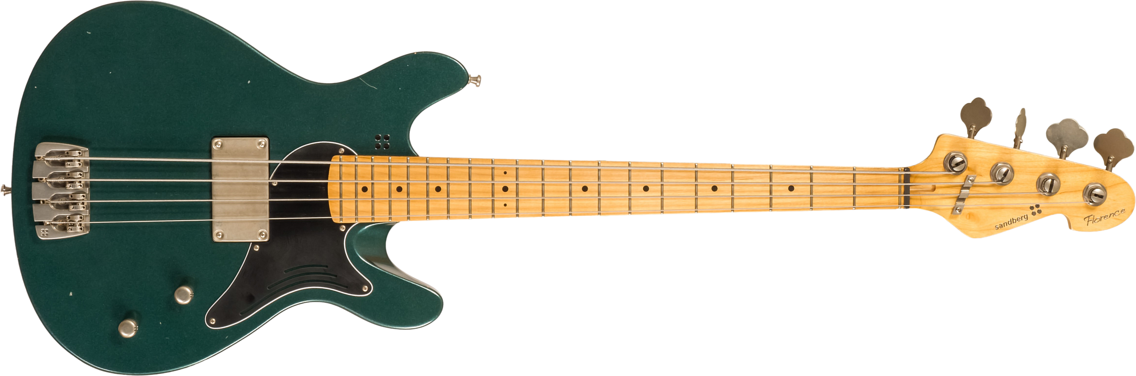 Sandberg Florence Bass 4c Shsc Mn - Soft Aged British Green - Solid body elektrische bas - Main picture