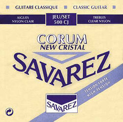 Nylonsnaren voor klassieke gitaar Savarez New Cristal Corum High Tension 500CJ - Snarenset