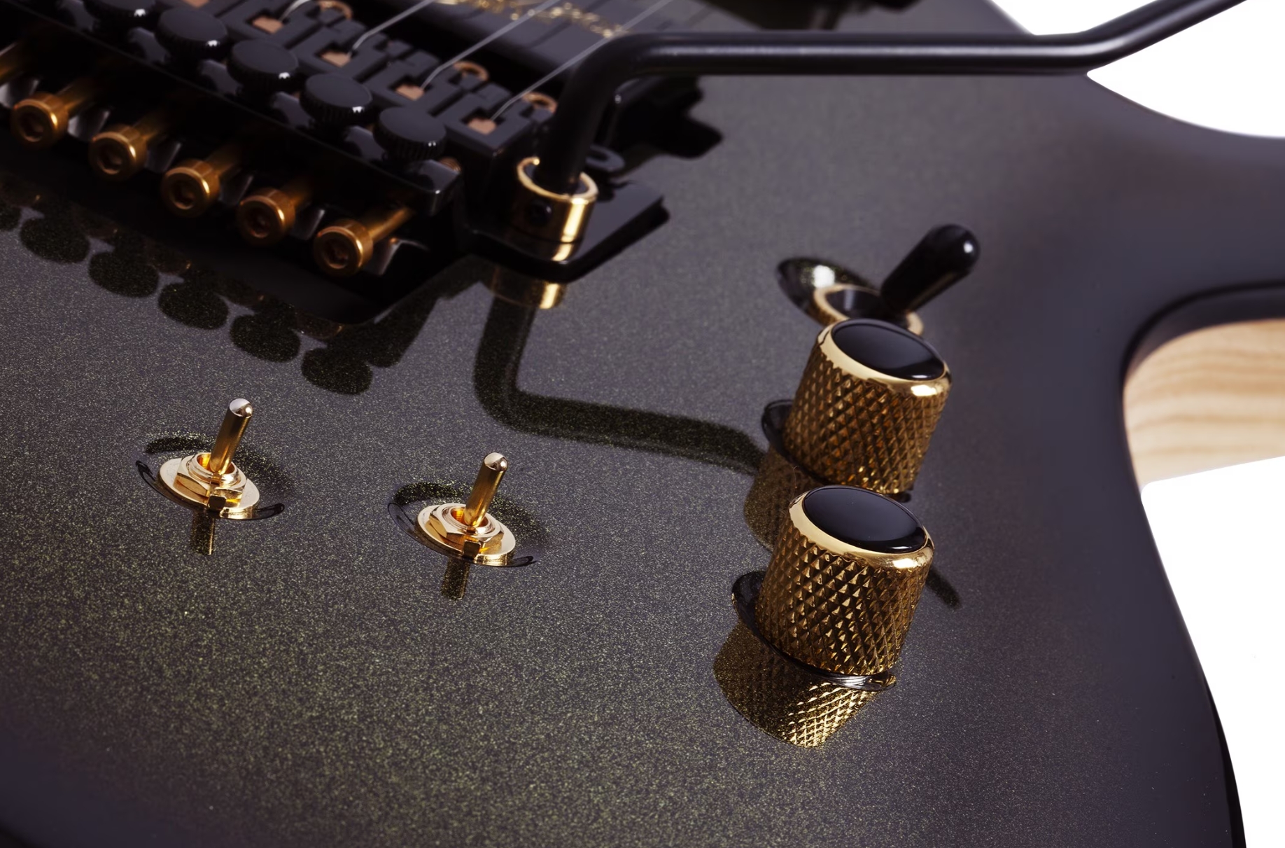 Schecter Avenger Fr-s 50th Ann. 2h Sustainiac Fr Eb - 50th Gold Burst - Metal elektrische gitaar - Variation 4