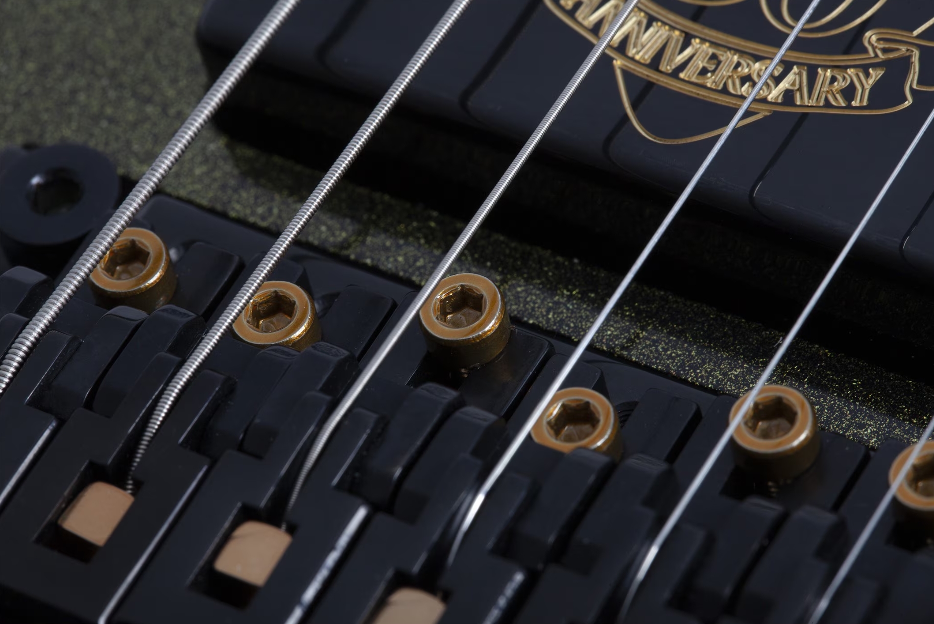 Schecter Avenger Fr-s 50th Ann. Lh Gaucher 2h Sustainiac Fr Eb - 50th Gold Burst - Metal elektrische gitaar - Variation 6