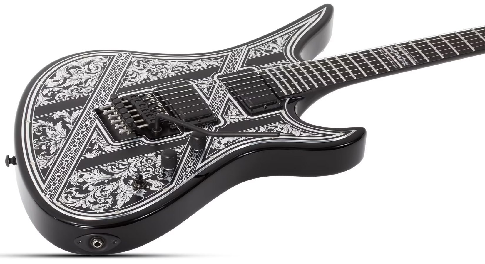 Schecter Avenger Pryzm Palladium 2h Fishman Fluence Modern Fr Eb - Gloss Black - 7-snarige elektrische gitaar - Variation 1