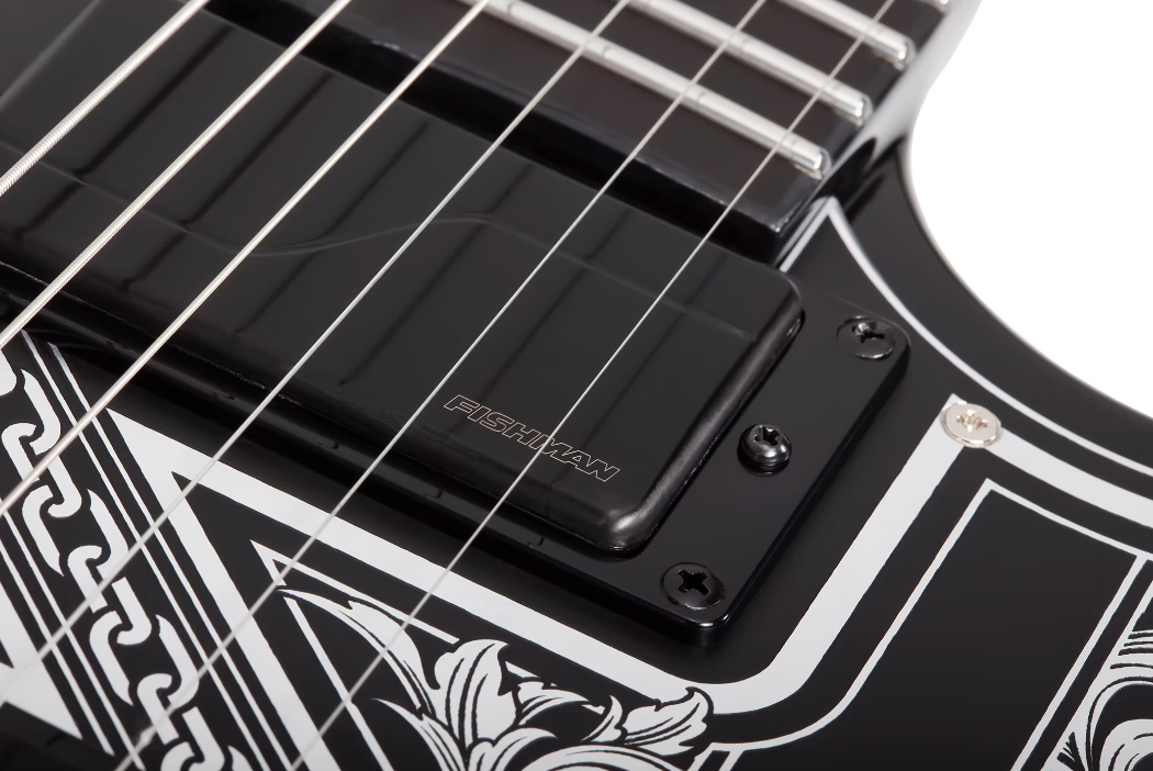 Schecter Avenger Pryzm Palladium 2h Fishman Fluence Modern Fr Eb - Gloss Black - 7-snarige elektrische gitaar - Variation 3