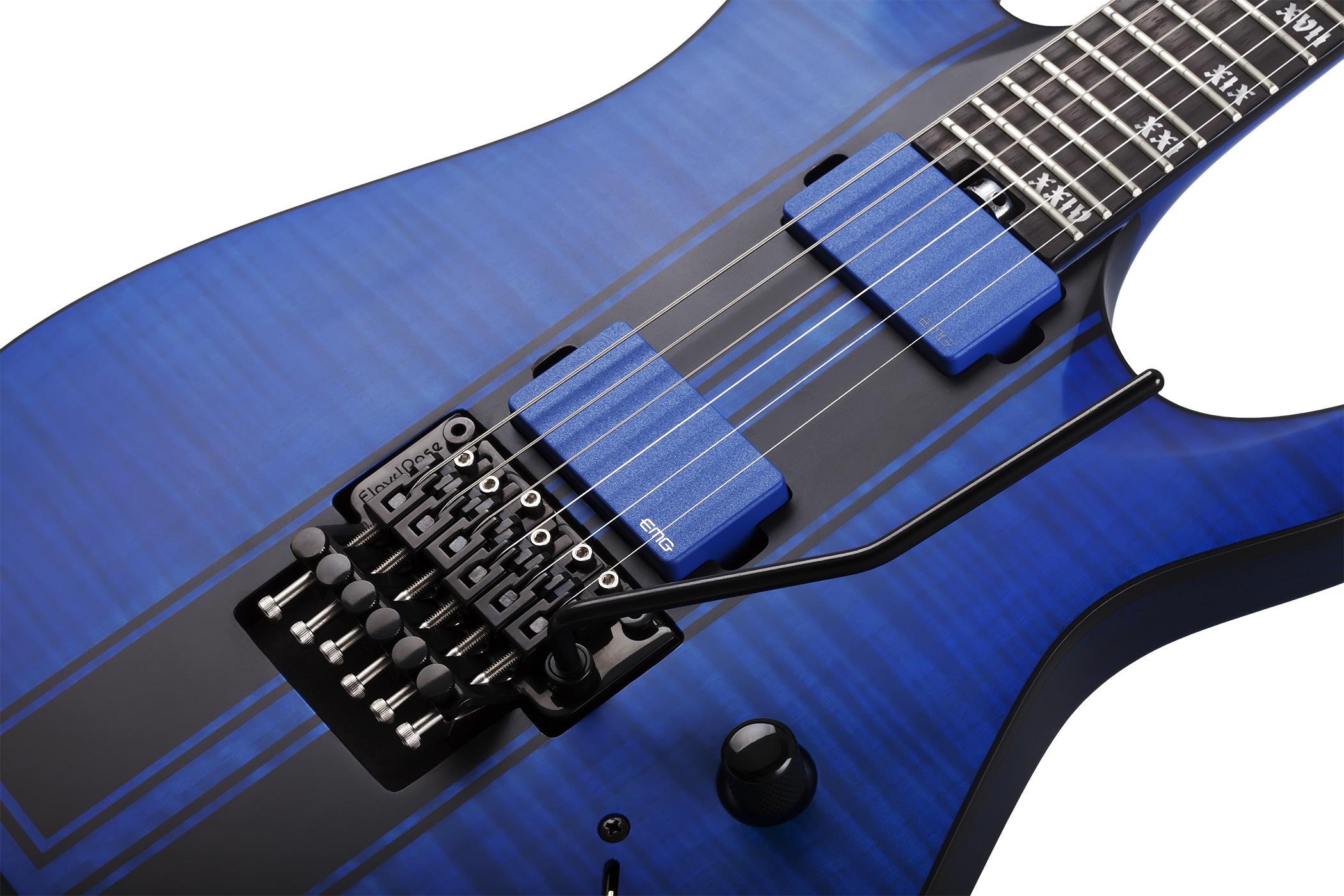 Schecter Banshee Gt Fr 2h Emg Eb - Satin Trans Blue - Elektrische gitaar in Str-vorm - Variation 5