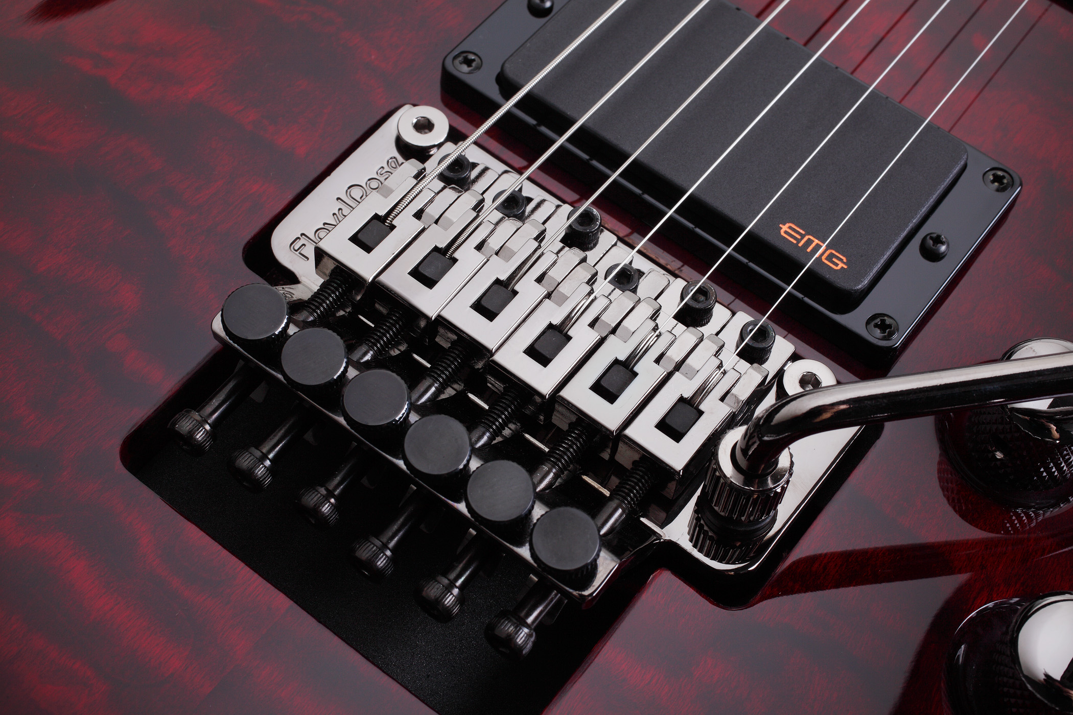 Schecter C-1 Fr Hellraiser 2h Emg Rw - Black Cherry - Elektrische gitaar in Str-vorm - Variation 3