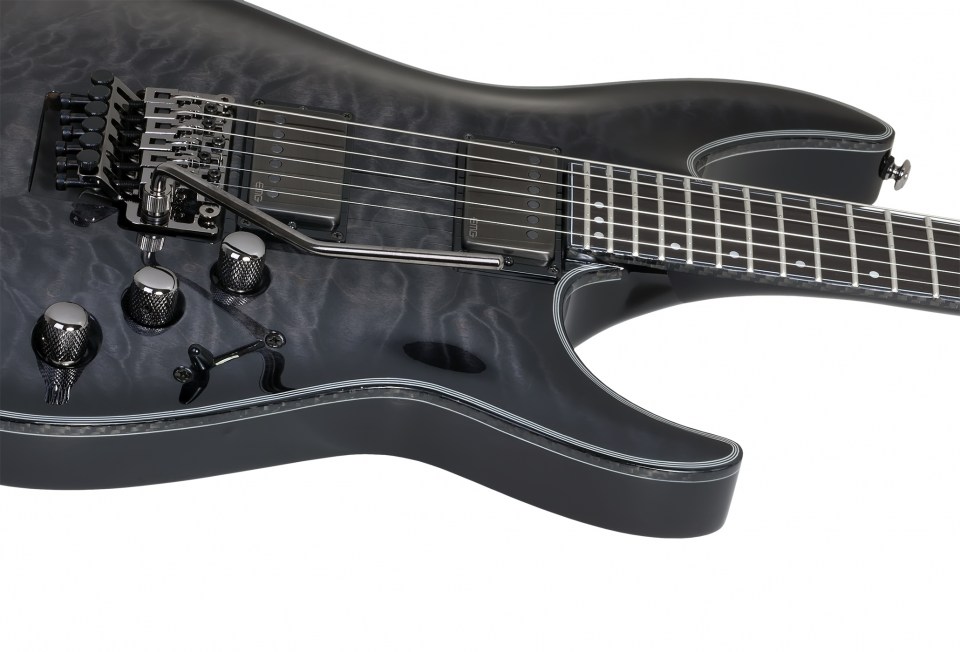 Schecter C-1 Fr Hellraiser Hybrid 2h Emg Eb - Trans. Black Burst - Elektrische gitaar in Str-vorm - Variation 3