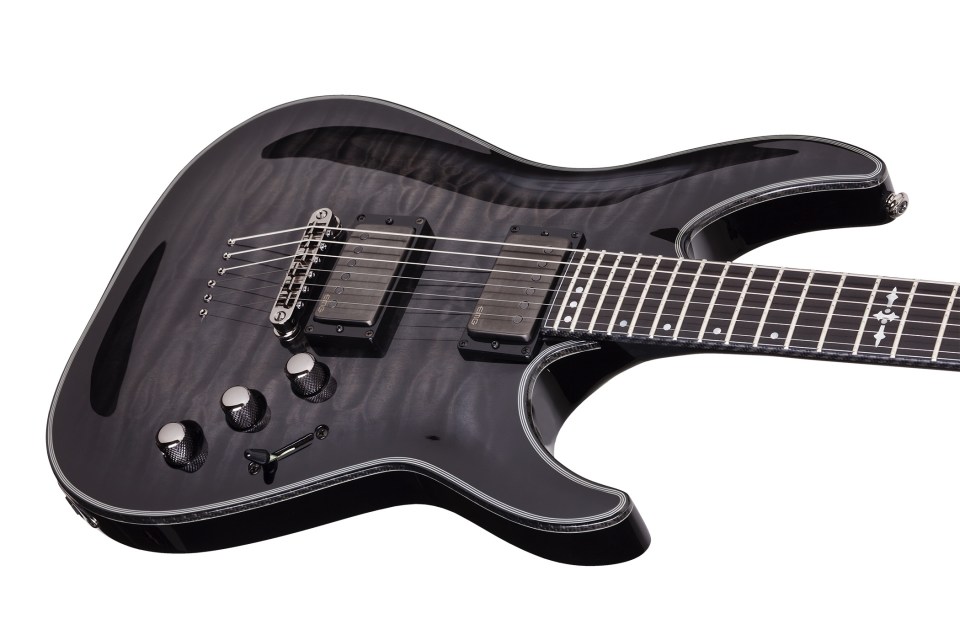 Schecter C-1 Hellraiser Hybrid 2h Emg Ht Eb - Trans. Black Burst - Elektrische gitaar in Str-vorm - Variation 2