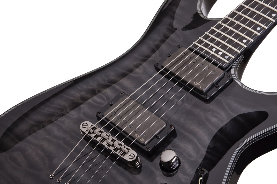 Schecter C-1 Hellraiser Hybrid 2h Emg Ht Eb - Trans. Black Burst - Elektrische gitaar in Str-vorm - Variation 3