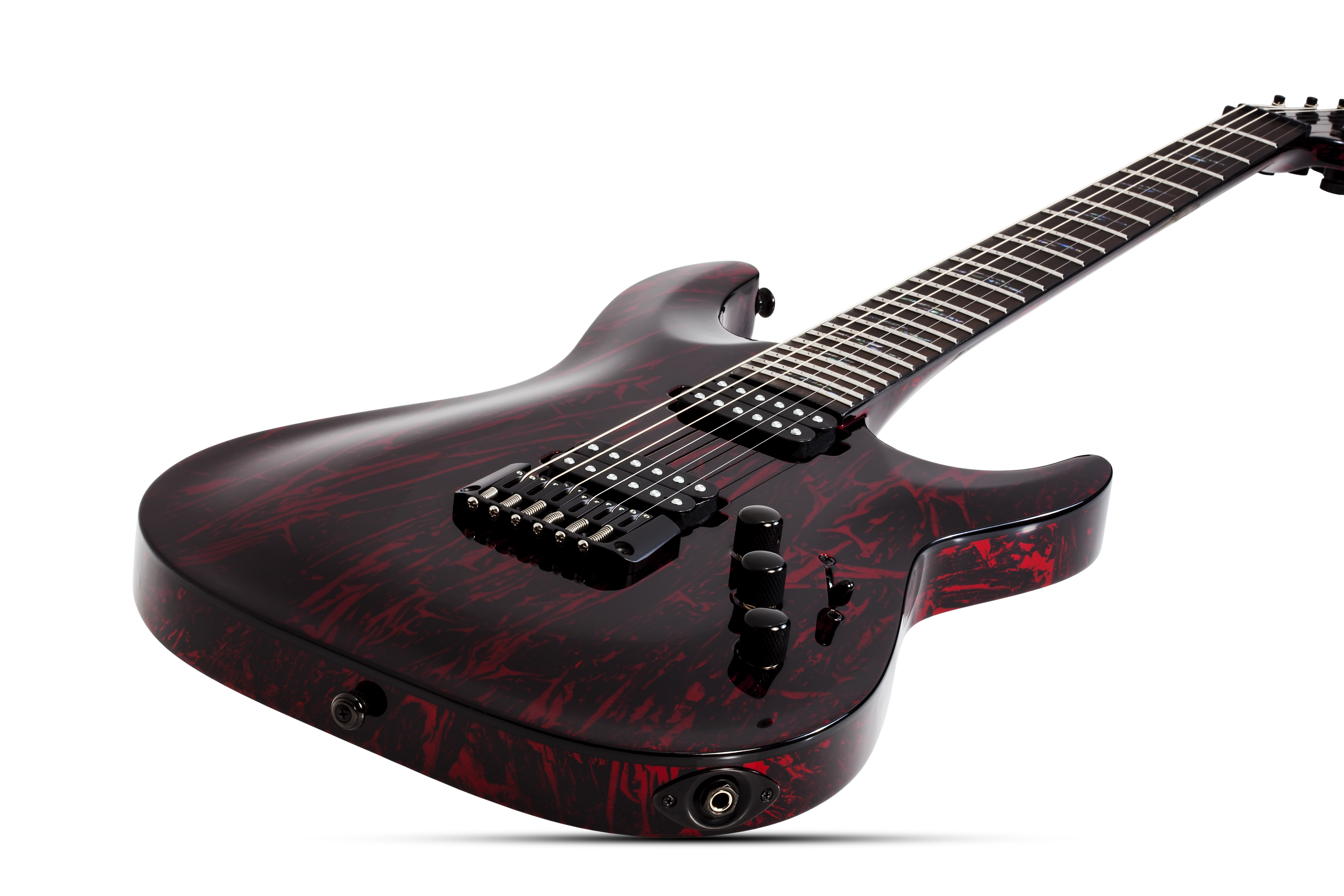 Schecter C-1 Silver Mountain 2h Ht Eb - Blood Moon - Elektrische gitaar in Str-vorm - Variation 1