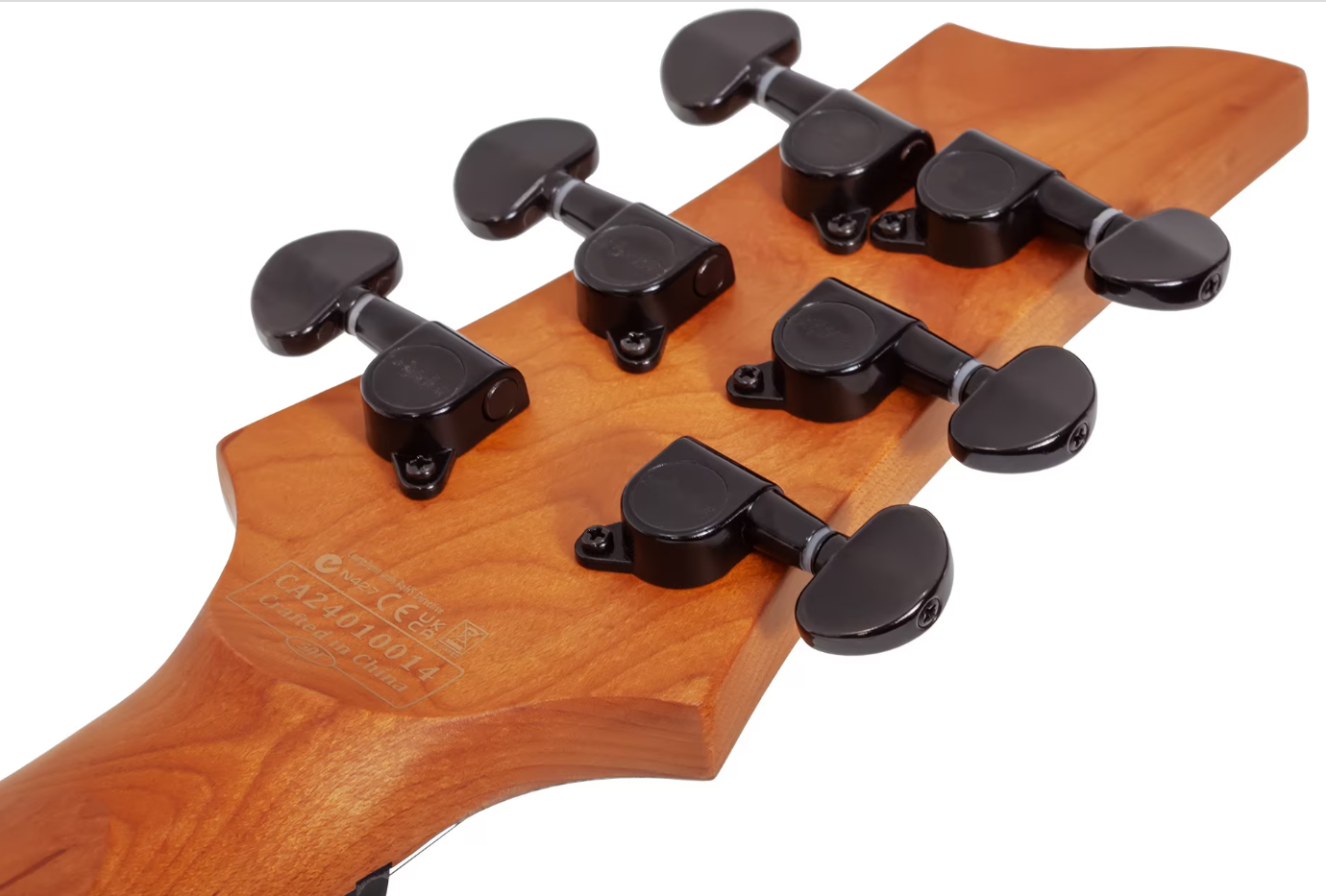 Schecter C-1 Standard Lh Gaucher 2h Ht Rw - Black Fade Burst Burl - Elektrische gitaar in Strat vorm - Variation 5
