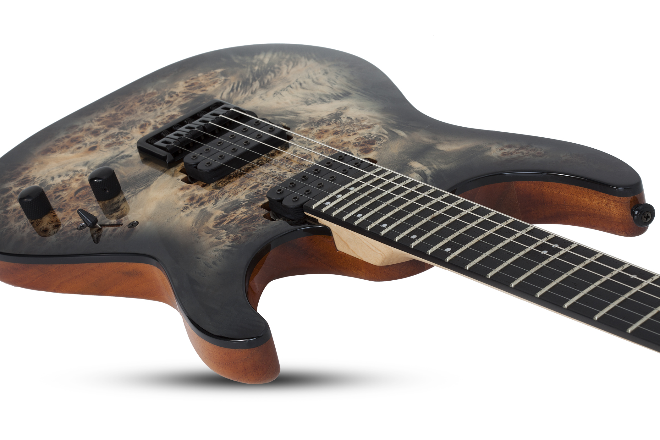 Schecter C-6 Pro 2h Ht Wen - Charcoal Burst - Guitarra eléctrica de doble corte. - Variation 1