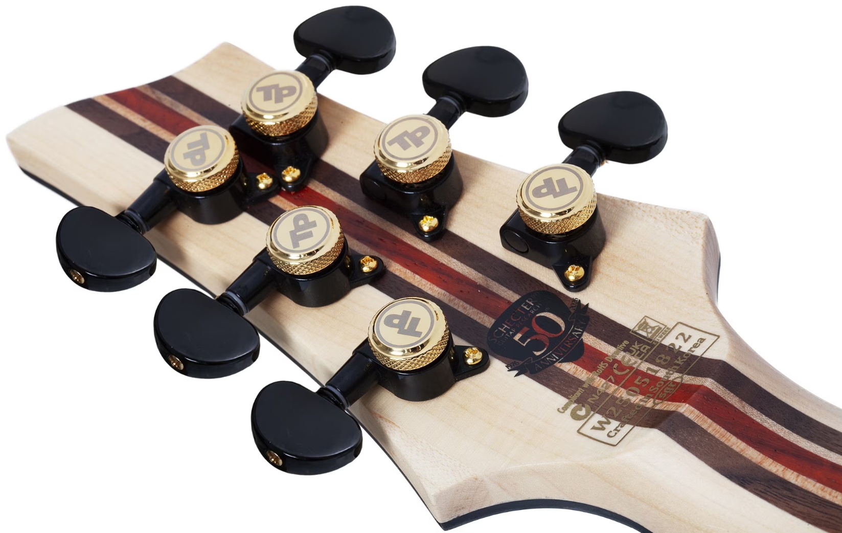 Schecter C1 50th Ann. Lh Gaucher 2h Ht Eb - Gold Burst - Metal elektrische gitaar - Variation 7