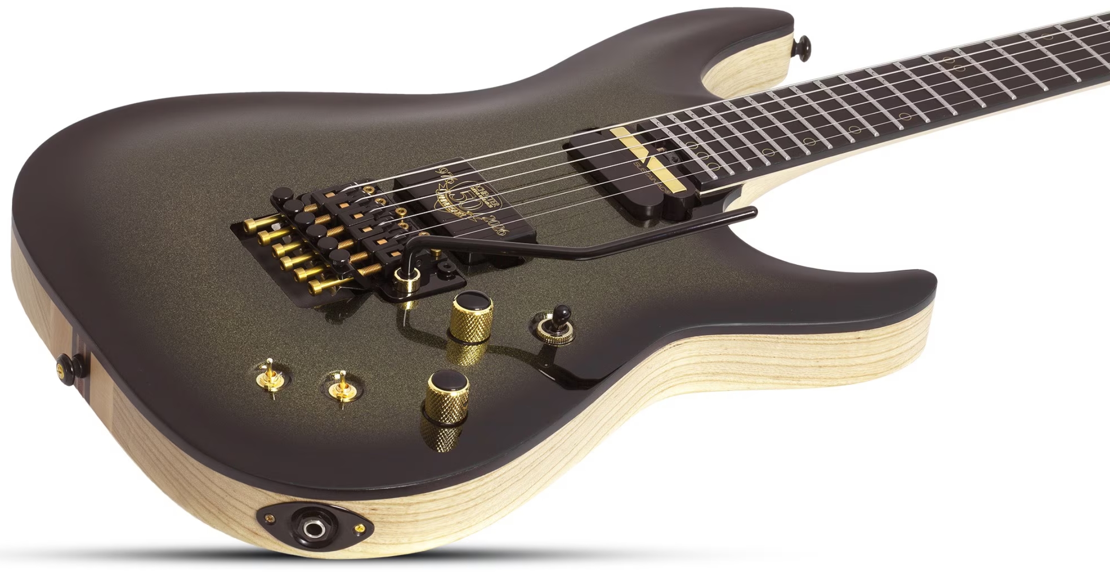 Schecter C1 Fr-s 50th Ann. Lh 2h Sustainiac Eb - 50th Gold Burst - Metal elektrische gitaar - Variation 2