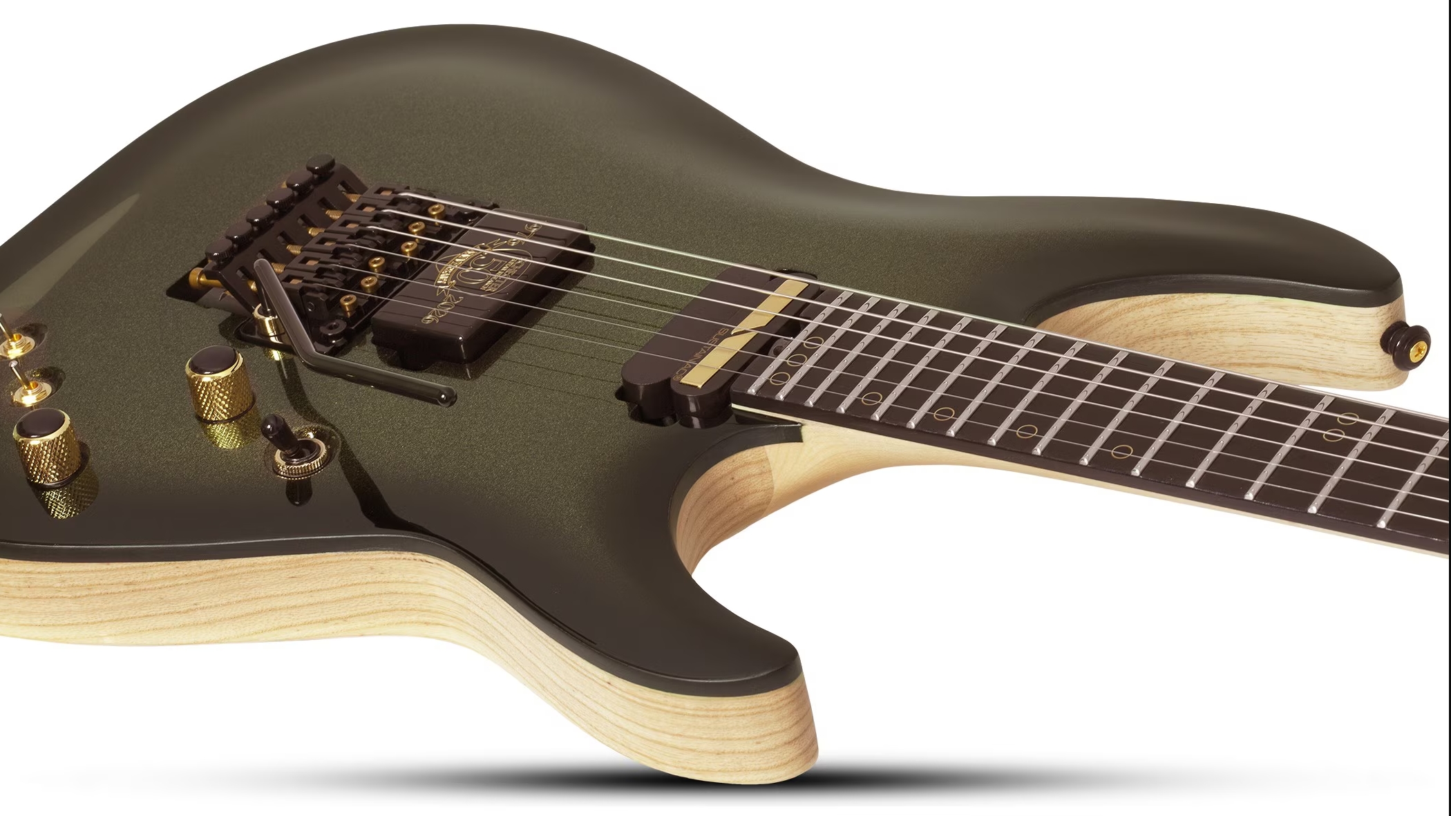 Schecter C1 Fr-s 50th Ann. Lh 2h Sustainiac Eb - 50th Gold Burst - Metal elektrische gitaar - Variation 3