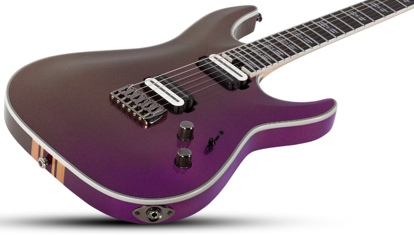 Schecter C1 Sls Hollywood 2h Fishman Fluence Modern Ht Eb - Supernova - Metal elektrische gitaar - Variation 1