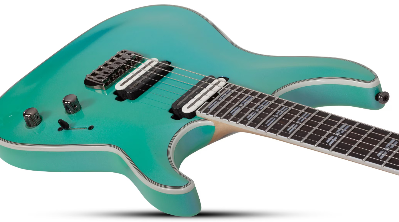 Schecter C1 Sls Hollywood 2h Fishman Fluence Modern Ht Eb - Glacier - Metal elektrische gitaar - Variation 2