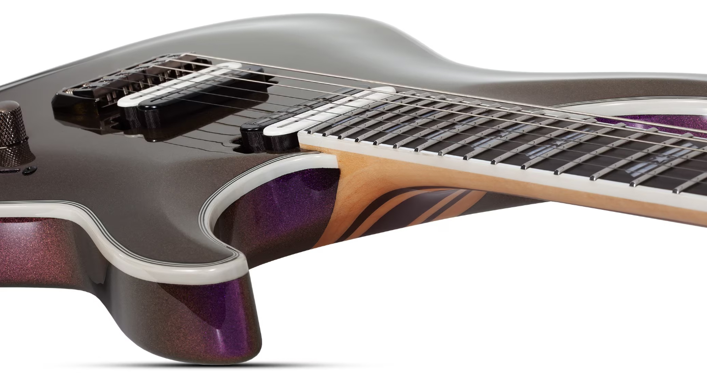 Schecter C1 Sls Hollywood 2h Fishman Fluence Modern Ht Eb - Supernova - Metal elektrische gitaar - Variation 2
