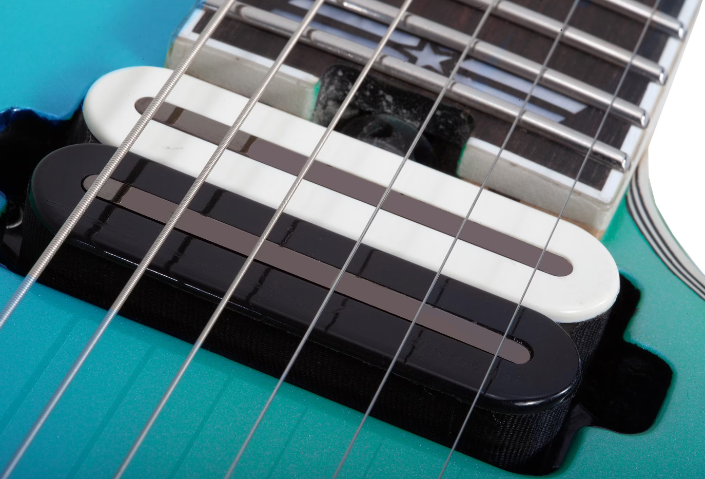 Schecter C1 Sls Hollywood 2h Fishman Fluence Modern Ht Eb - Glacier - Metal elektrische gitaar - Variation 5